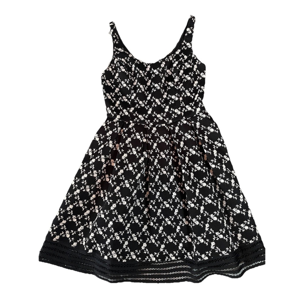 Sachin + Babi Floral Embroidered Mini Dress Cocktail Elegant Party Classic Sz 4